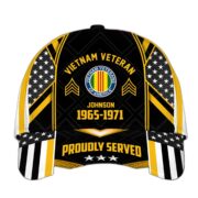 Premium Custom Name, Rank And Years of Service US Veterans Cap APVC160802 - Image 12