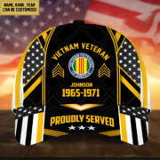 Premium Custom Name, Rank And Years of Service US Veterans Cap APVC160802 - Image 12