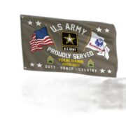 US Army Personalized American Flag, Gift For Him Military, Army Veteran Grommet Flag VPVC101801 - Image 4