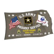 US Army Personalized American Flag, Gift For Him Military, Army Veteran Grommet Flag VPVC101801 - Image 6