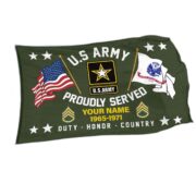US Army Personalized American Flag, Gift For Him Military, Army Veteran Grommet Flag VPVC101801 - Image 2