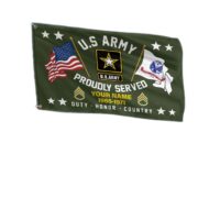 US Army Personalized American Flag, Gift For Him Military, Army Veteran Grommet Flag VPVC101801 - Image 3