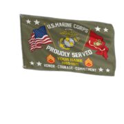 USMC Personalized American Flag, Gift For Him Military, Marine Veteran Grommet Flag VPVC101803 - Image 5