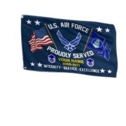 USAF Personalized American Flag, Gift For Him Military, Air Force Veteran Grommet Flag VPVC101804 - Image 5
