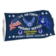 USAF Personalized American Flag, Gift For Him Military, Air Force Veteran Grommet Flag VPVC101804 - Image 6