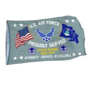 USAF Personalized American Flag, Gift For Him Military, Air Force Veteran Grommet Flag VPVC101804 - Image 3