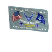 USAF Personalized American Flag, Gift For Him Military, Air Force Veteran Grommet Flag VPVC101804 - Image 2