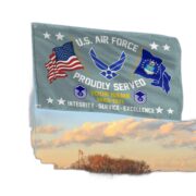 USAF Personalized American Flag, Gift For Him Military, Air Force Veteran Grommet Flag VPVC101804