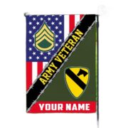 Premium Custom Name, Rank, Unit US Army American Flag, Gift For Army Veteran Garden Flag - House Flag VPVC104001 - Image 2
