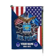 Premium Custom Name, Rank USAF Veteran Flag, Gift For Air Force Veteran Garden Flag - House Flag VPVC104104 - Image 4