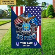 Premium Custom Name, Rank USAF Veteran Flag, Gift For Air Force Veteran Garden Flag - House Flag VPVC104104 - Image 4