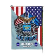 Premium Custom Name, Rank USAF Veteran Flag, Gift For Air Force Veteran Garden Flag - House Flag VPVC104104 - Image 2