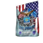 Premium Custom Name, Rank USAF Veteran Flag, Gift For Air Force Veteran Garden Flag - House Flag VPVC104104
