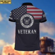 US Navy Polo Shirt, Custom Name, Rank VPVC200002 - Image 2