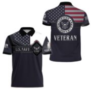 US Navy Polo Shirt, Custom Name, Rank VPVC200002 - Image 3