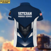 Customized US Navy Veteran Polo Shirt, Gift for Grandpa Dad Husband, Gift for Navy Veteran VPVC200802 - Image 2