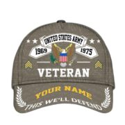 Personalized US Army Hat - Custom Name, Rank, Gift For US Army Veteran - Cap VPVC002101