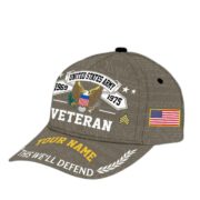 Personalized US Army Hat - Custom Name, Rank, Gift For US Army Veteran - Cap VPVC002101 - Image 3