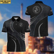 Premium Custom USMC Polo Shirt, Gift for Marine Veteran VPVC201303 - Image 3