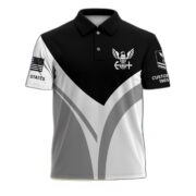 Premium Custom US Navy Polo Shirt, Gift for Navy Veteran, Veterans Day, Father's Day VPVC201402 - Image 2