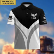 Premium Custom US Navy Polo Shirt, Gift for Navy Veteran, Veterans Day, Father's Day VPVC201402 - Image 2