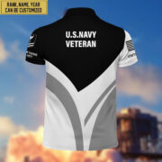 Premium Custom US Navy Polo Shirt, Gift for Navy Veteran, Veterans Day, Father's Day VPVC201402 - Image 3