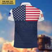 USAF Polo Shirt, Custom Name, Rank, Gift for Air Force Veteran, Veterans Day, Father's Day VPVC201504 - Image 2