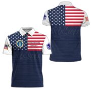 USAF Polo Shirt, Custom Name, Rank, Gift for Air Force Veteran, Veterans Day, Father's Day VPVC201504 - Image 3