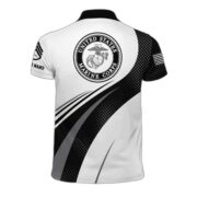Unique Custom USMC Polo Shirt, Custom Name, Rank, Gift for Marine Veteran, Veterans Day, Father's Day VPVC201703 - Image 2
