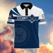 Premium US Navy Polo Shirt, Gift for Navy Veteran VPVC202402
