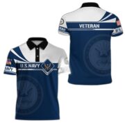 Premium US Navy Polo Shirt, Gift for Navy Veteran VPVC202402 - Image 3
