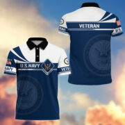 Premium US Navy Polo Shirt, Gift for Navy Veteran VPVC202402 - Image 3