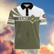 Premium USMC Polo Shirt, Gift for Marine Veteran VPVC202403 - Image 4