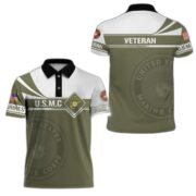 Premium USMC Polo Shirt, Gift for Marine Veteran VPVC202403 - Image 6