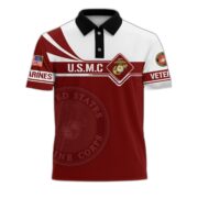 Premium USMC Polo Shirt, Gift for Marine Veteran VPVC202403