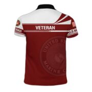 Premium USMC Polo Shirt, Gift for Marine Veteran VPVC202403 - Image 2