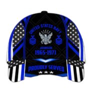 Premium US Navy Cap, Hat For Navy Veteran, Custom Name, Rank VPVC002302