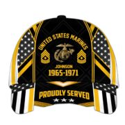 Premium USMC Cap, Hat For Marine Veteran, Custom Name, Rank VPVC002303 - Image 5