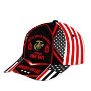 Premium USMC Cap, Hat For Marine Veteran, Custom Name, Rank VPVC002303 - Image 3