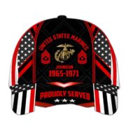 Premium USMC Cap, Hat For Marine Veteran, Custom Name, Rank VPVC002303