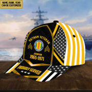 Premium Vietnam Veteran Cap, Hat For Vietnam Veteran, Custom Name, Rank VPVC002306 - Image 3