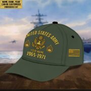 Custom Name, Rank, US Army Embroidered Cap, Hat for Army Veteran, Gifts for Father's Day, Veterans Day VPVC300301 - Image 3