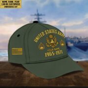 Custom Name, Rank, US Army Embroidered Cap, Hat for Army Veteran, Gifts for Father's Day, Veterans Day VPVC300301 - Image 2