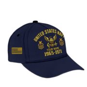 Custom Name, Rank, US Navy Embroidered Cap, Hat for Navy Veteran, Gifts for Father's Day, Veterans Day VPVC300302 - Image 2