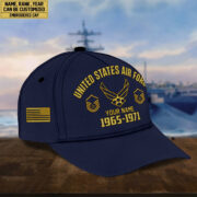 Custom Name, Rank, USAF Embroidered Cap, Hat for Air Force Veteran, Gifts for Father's Day, Veterans Day VPVC300304 - Image 2