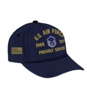 Premium Custom Name, Rank, USAF Embroidered Cap, Hat for Air Force Veteran, Gifts for Father's Day, Veterans Day VPVC300504 - Image 2