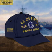 Premium Custom Name, Rank, USAF Embroidered Cap, Hat for Air Force Veteran, Gifts for Father's Day, Veterans Day VPVC300504 - Image 2