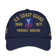 Premium Custom Name, Rank, USCG Embroidered Cap, Hat for Coast Guard Veteran, Gifts for Father's Day, Veterans Day VPVC300505