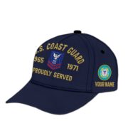 Premium Custom Name, Rank, USCG Embroidered Cap, Hat for Coast Guard Veteran, Gifts for Father's Day, Veterans Day VPVC300505 - Image 3