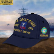 Premium Custom Name, Rank, USCG Embroidered Cap, Hat for Coast Guard Veteran, Gifts for Father's Day, Veterans Day VPVC300505 - Image 3